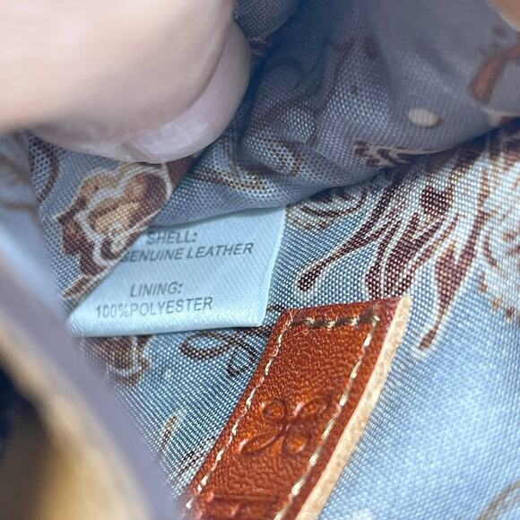 Hobo Token Crossbody Tan Glazed Leather Smartphone Card Holder Small Minimalist - Picture 11 of 11